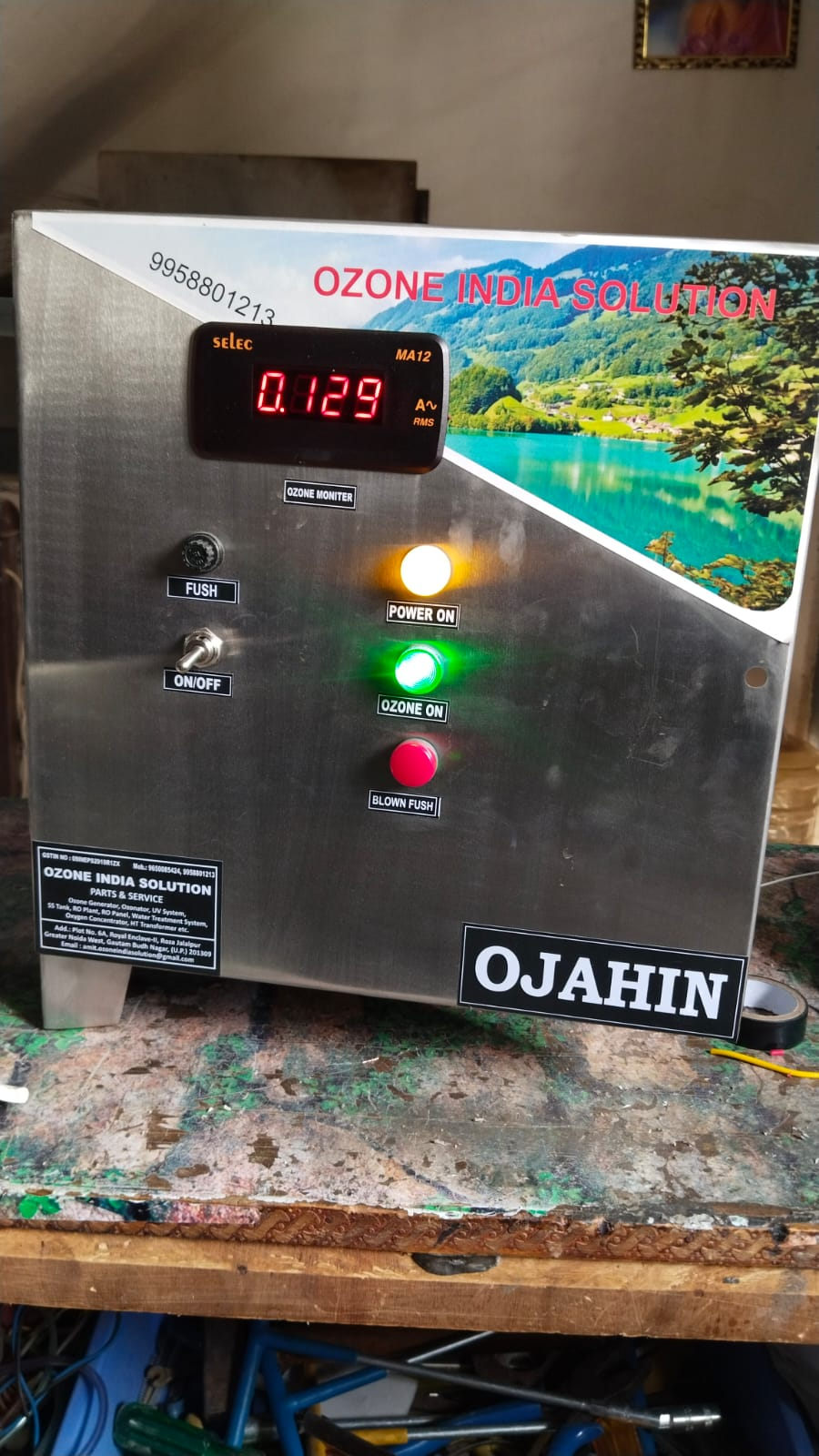 OJAHIN Ozone Monitor – 0.129 reading