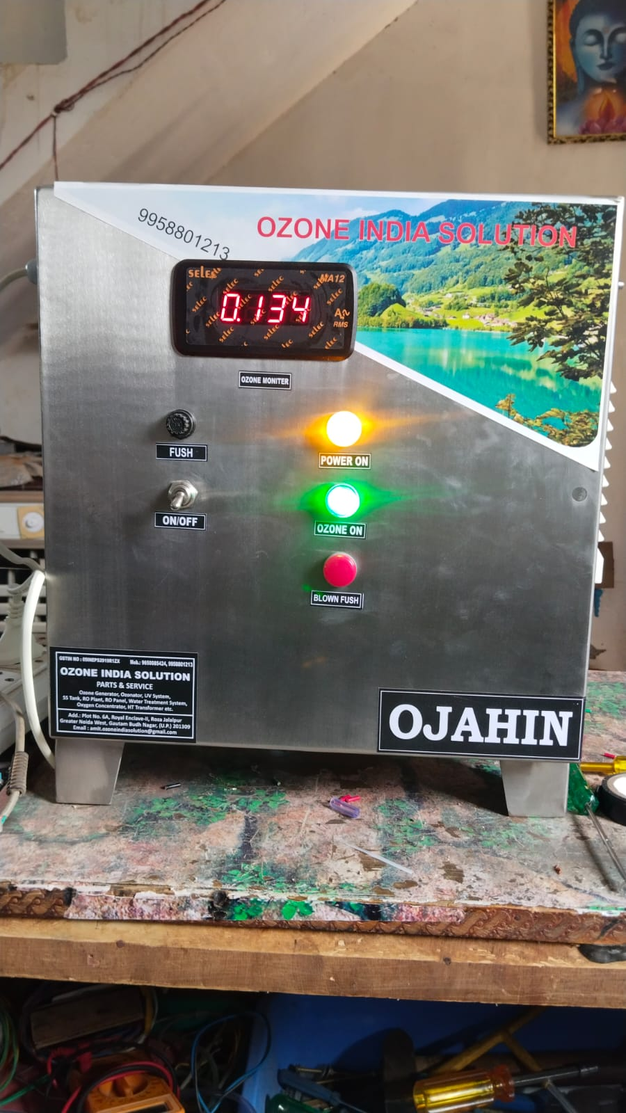 OJAHIN Ozone Unit – front panel